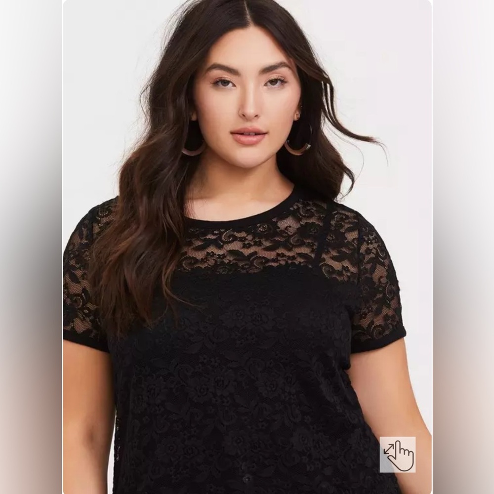 Torrid Stretch Lace Tee